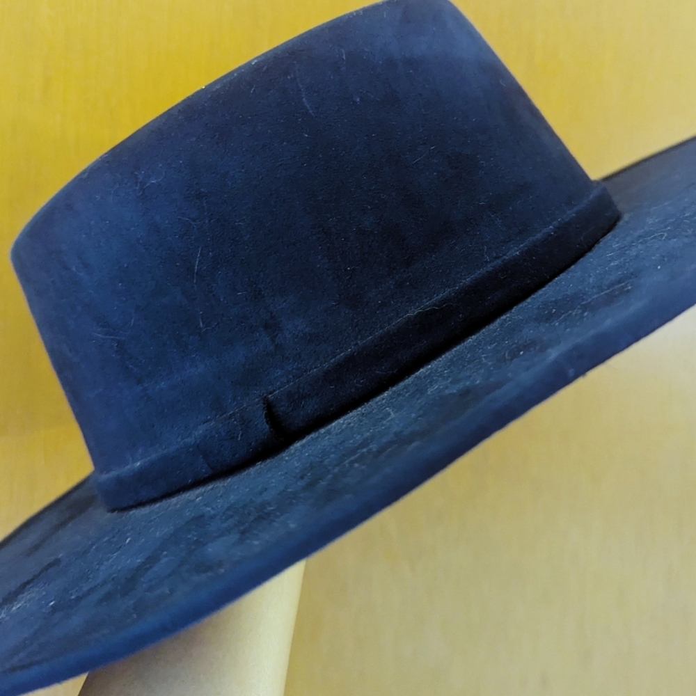 Blue Women's Hard Brim Hat - Fearless Fedora By @LivinFearlessCollection - Picture 2 of 6
